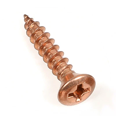 Parafusos de chapa metálica de cobre